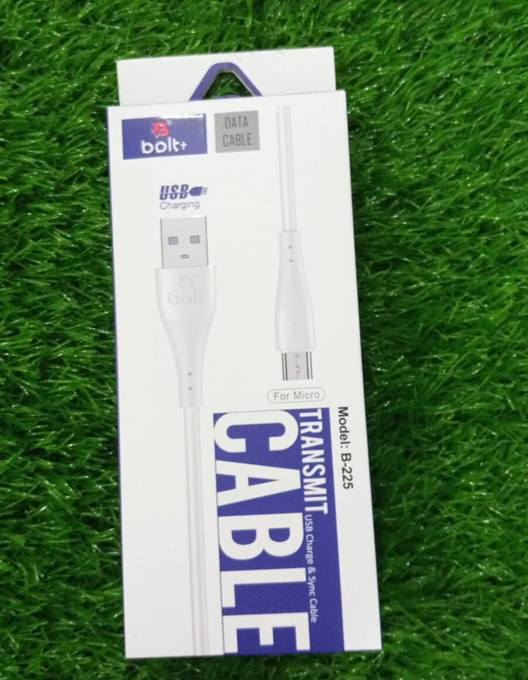 Bolt+ B-225 Fast Charging USB Cable – Micro, Type-C & Lightning Options, Durable PVC, Reinforced Joints, High-Speed Data Transfer