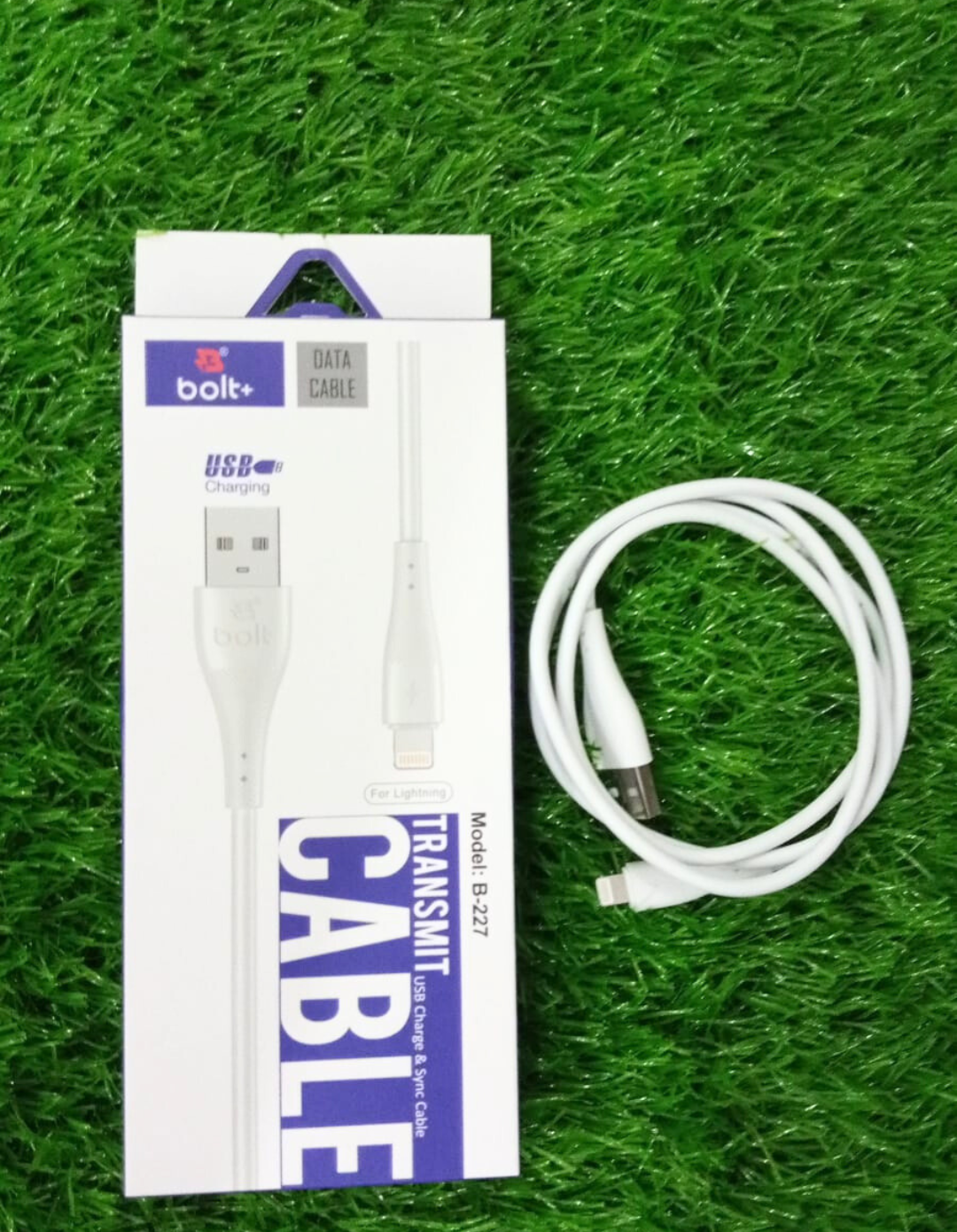 Bolt+ B-225 Fast Charging USB Cable – Micro, Type-C & Lightning Options, Durable PVC, Reinforced Joints, High-Speed Data Transfer