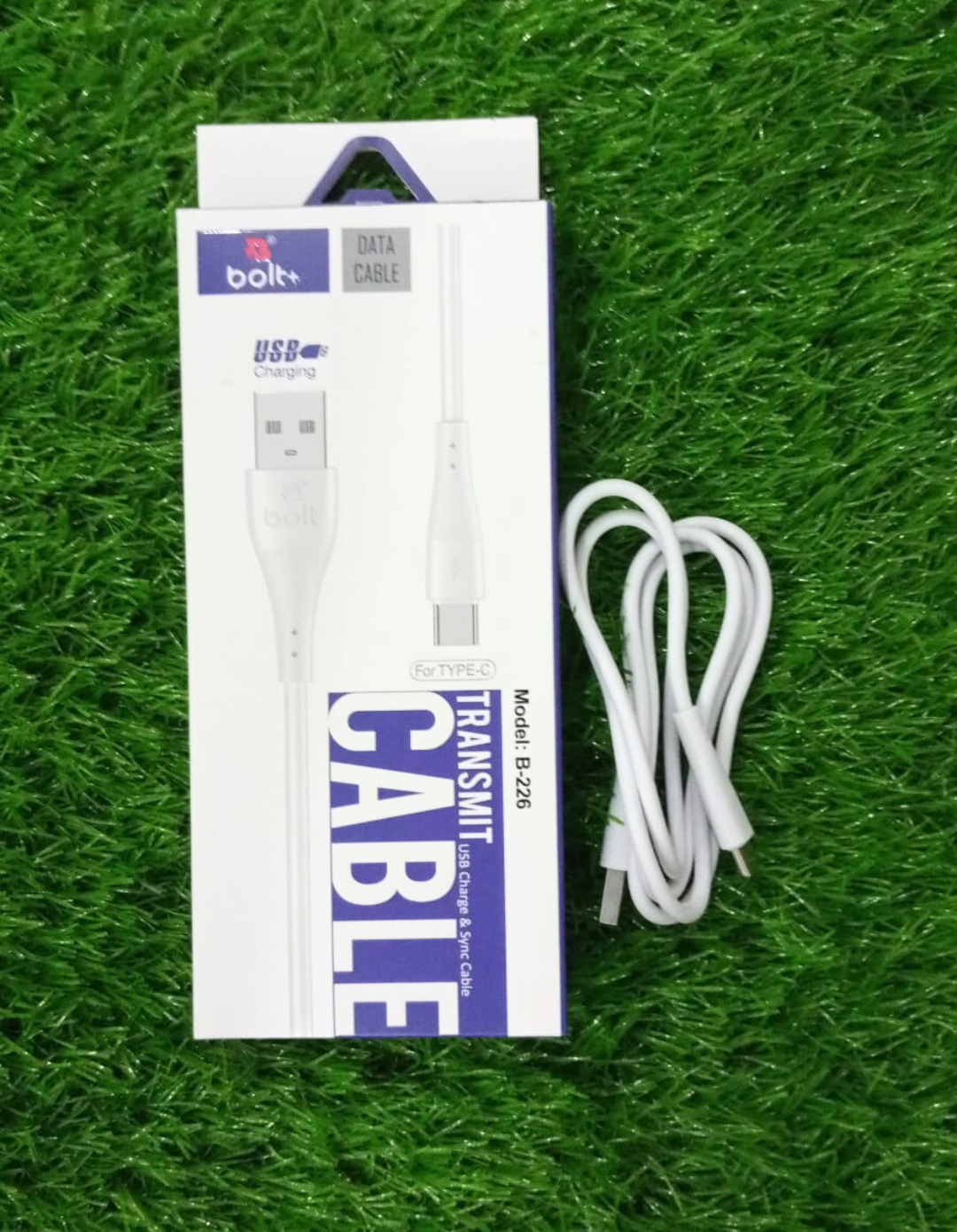 Bolt+ B-225 Fast Charging USB Cable – Micro, Type-C & Lightning Options, Durable PVC, Reinforced Joints, High-Speed Data Transfer