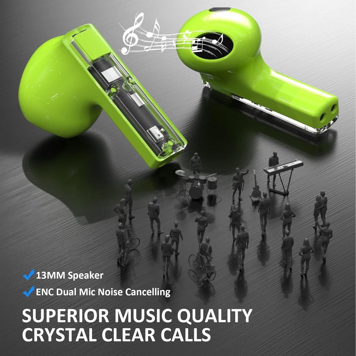 ✨ AT06 Wireless earbuds – Transparent Style, Pure Bass, and Next-Level Performance ✨