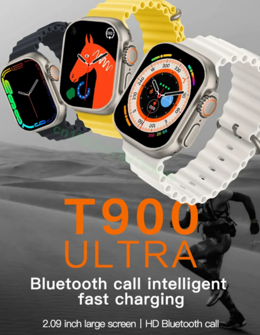 T900 Series 8 Pro Ultra Smart Watch – 2.09" Full Touch IPS Display, Bluetooth Calling, Heart Rate & Fitness Tracking