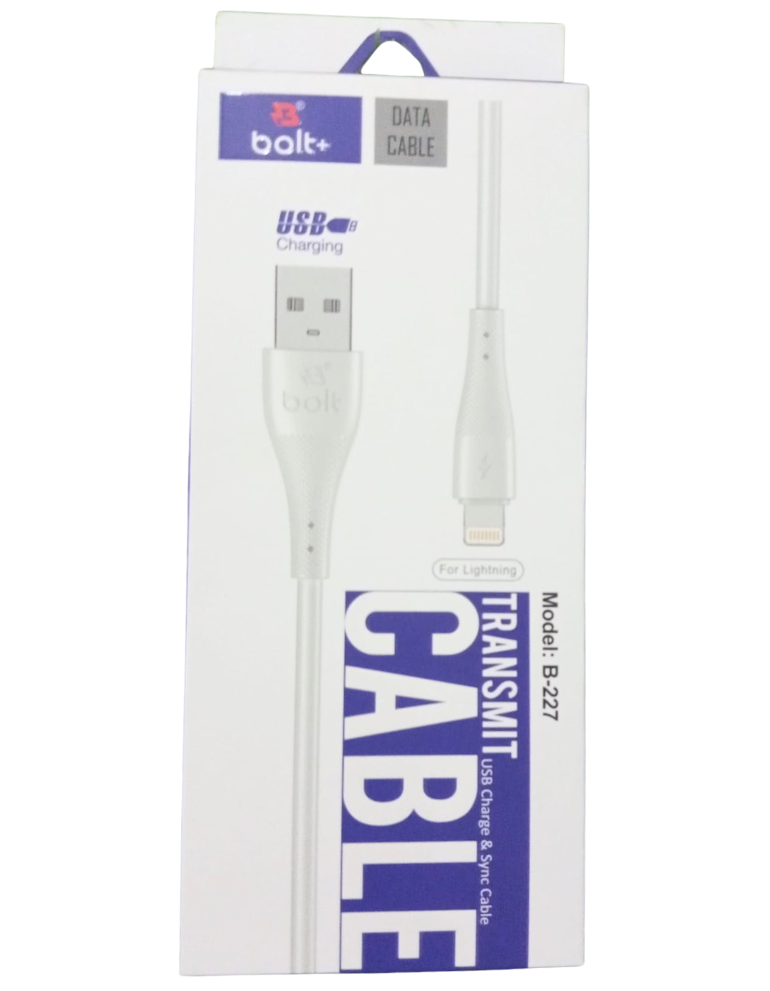 Bolt+ B-225 Fast Charging USB Cable – Micro, Type-C & Lightning Options, Durable PVC, Reinforced Joints, High-Speed Data Transfer