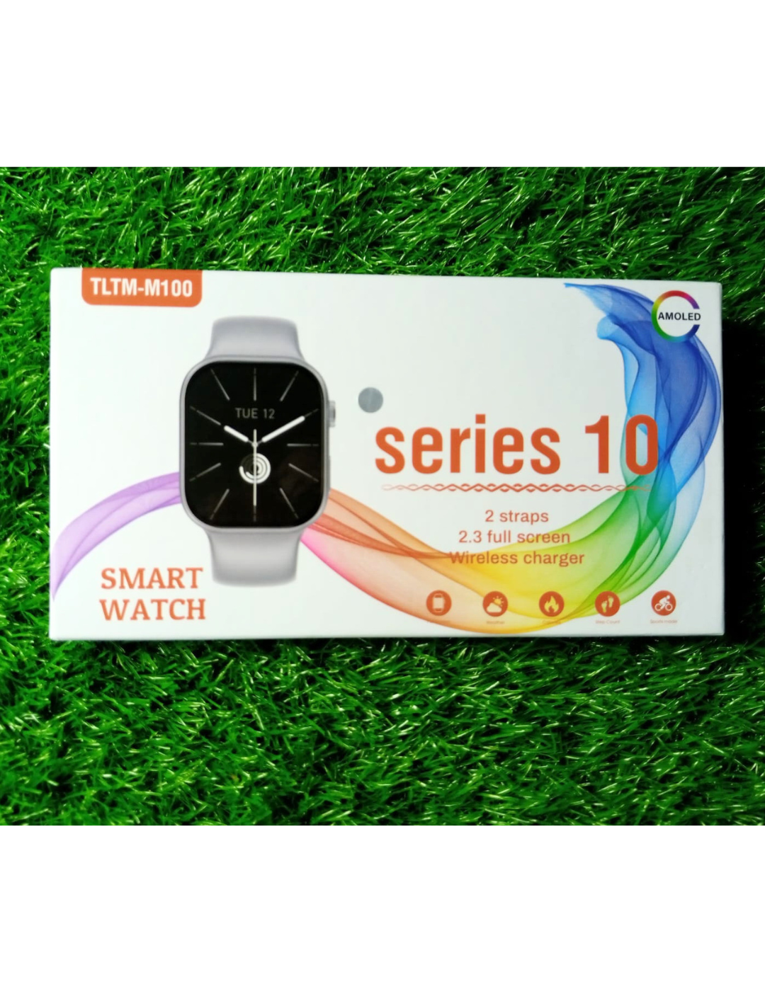 TLTM-M100 Series 10 Smart Watch | 2.3" Full Touch Display, Wireless Charging, Bluetooth Calling, 2 Straps Included