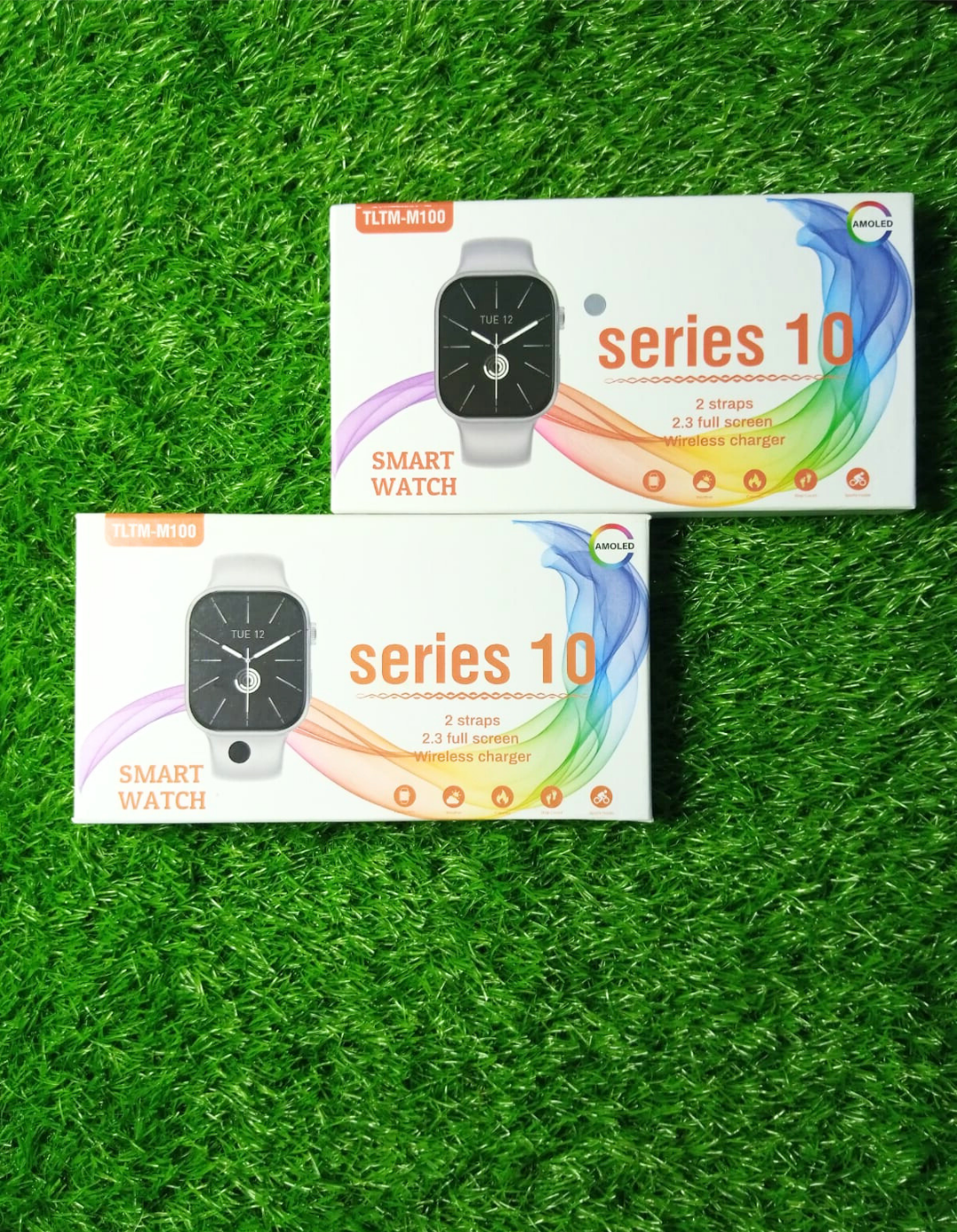 TLTM-M100 Series 10 Smart Watch | 2.3" Full Touch Display, Wireless Charging, Bluetooth Calling, 2 Straps Included