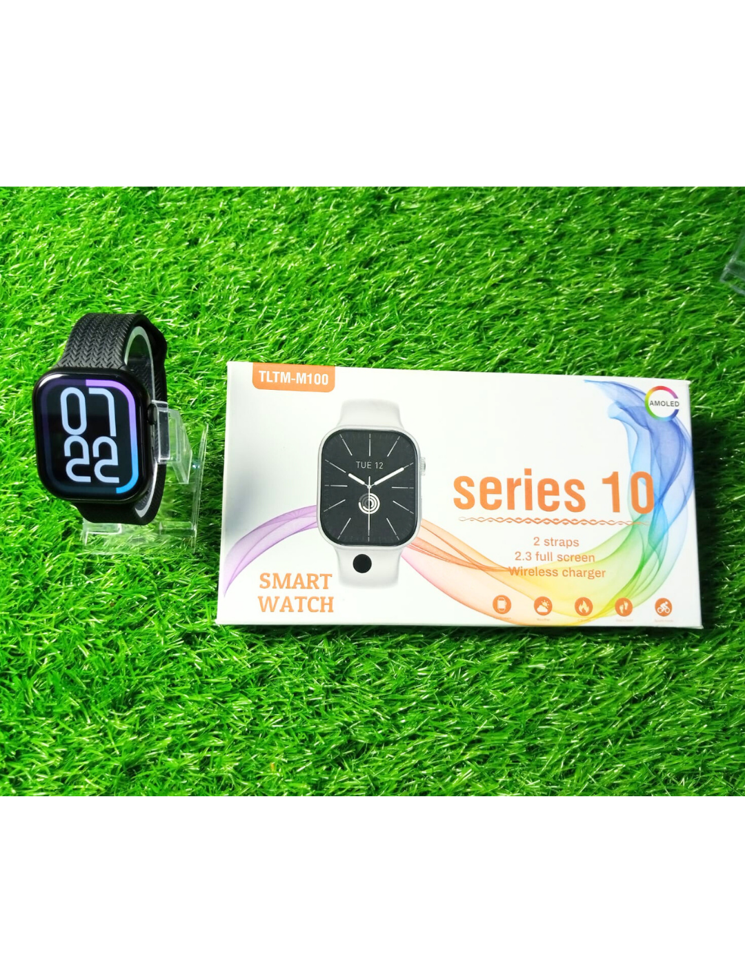 TLTM-M100 Series 10 Smart Watch | 2.3" Full Touch Display, Wireless Charging, Bluetooth Calling, 2 Straps Included