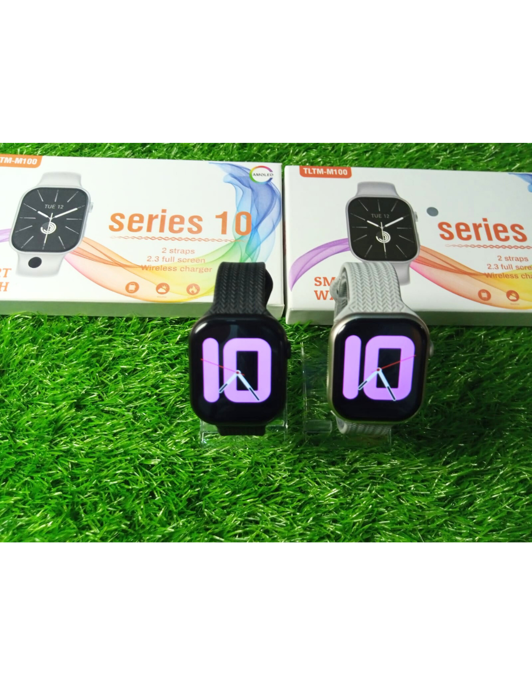 TLTM-M100 Series 10 Smart Watch | 2.3" Full Touch Display, Wireless Charging, Bluetooth Calling, 2 Straps Included
