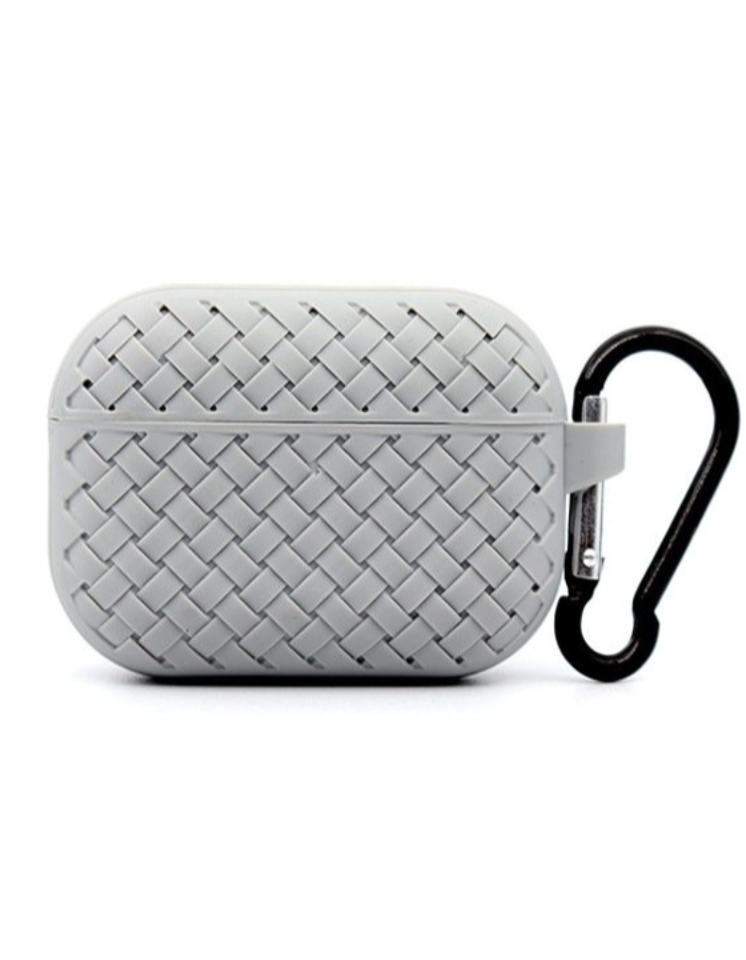 Woven Pattern Silicone Case for AirPods Pro 2 – Shockproof Protective Cover with Hanging Clip | Stylish & Durable Earphone Sleeve