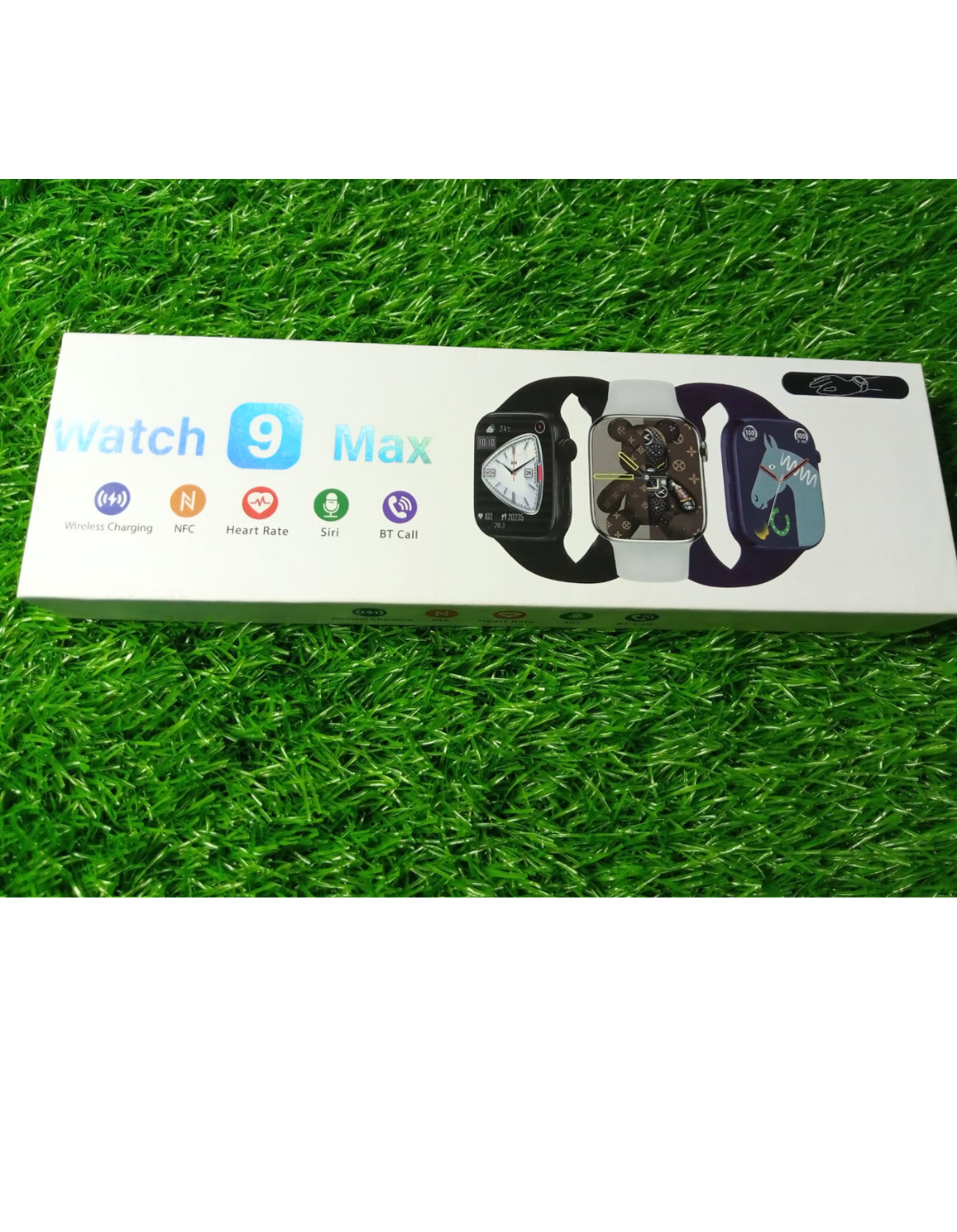 Watch 9 Max Smartwatch – Series 9 | Full Edge HD Display, Bluetooth Calling, Always-On Display, Built-in Games, Wireless Charging, Sports Modes