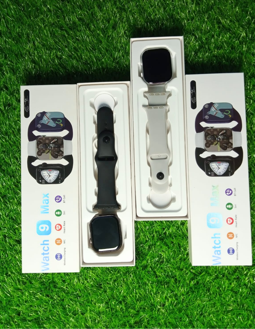 Watch 9 Max Smartwatch – Series 9 | Full Edge HD Display, Bluetooth Calling, Always-On Display, Built-in Games, Wireless Charging, Sports Modes
