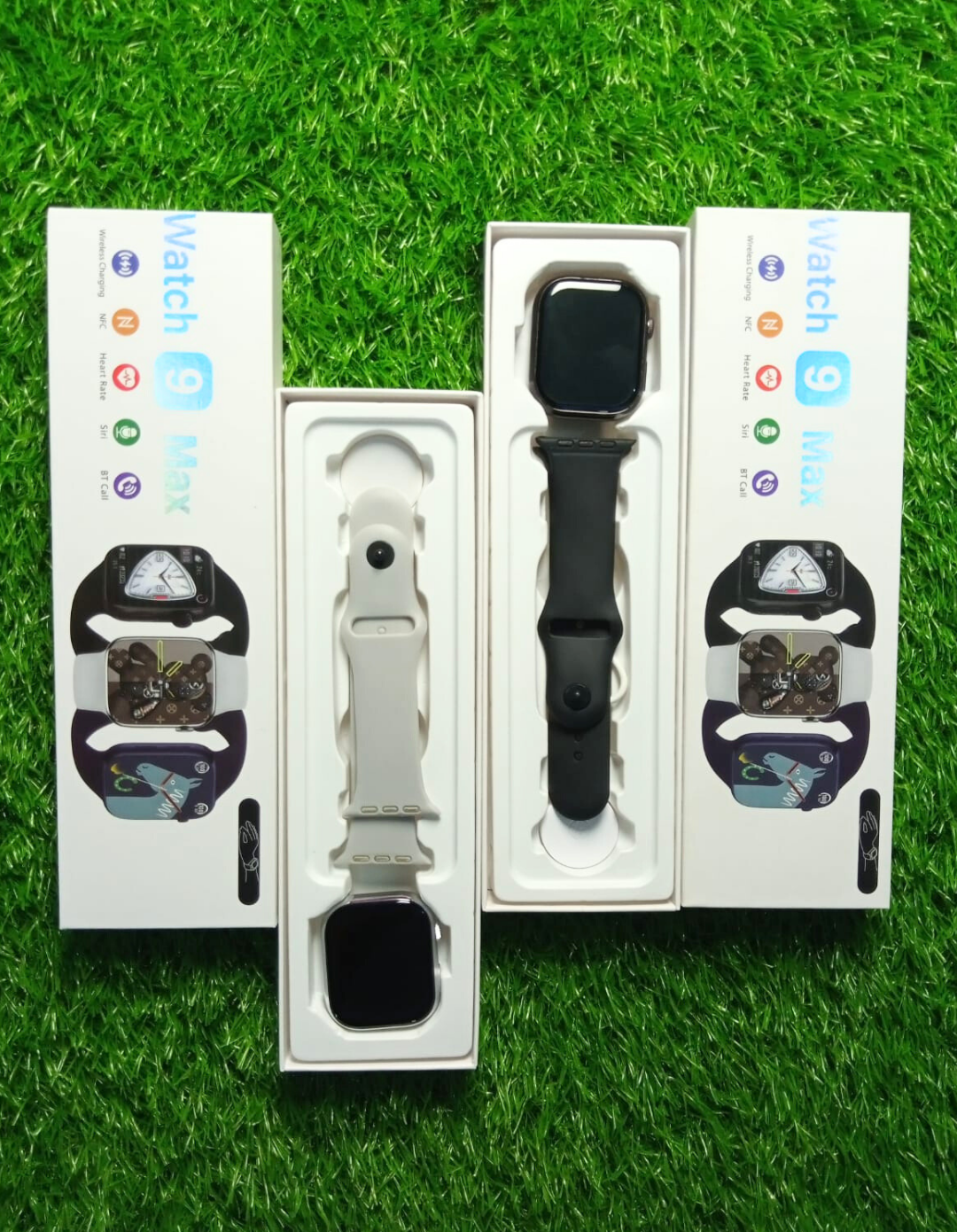 Watch 9 Max Smartwatch – Series 9 | Full Edge HD Display, Bluetooth Calling, Always-On Display, Built-in Games, Wireless Charging, Sports Modes