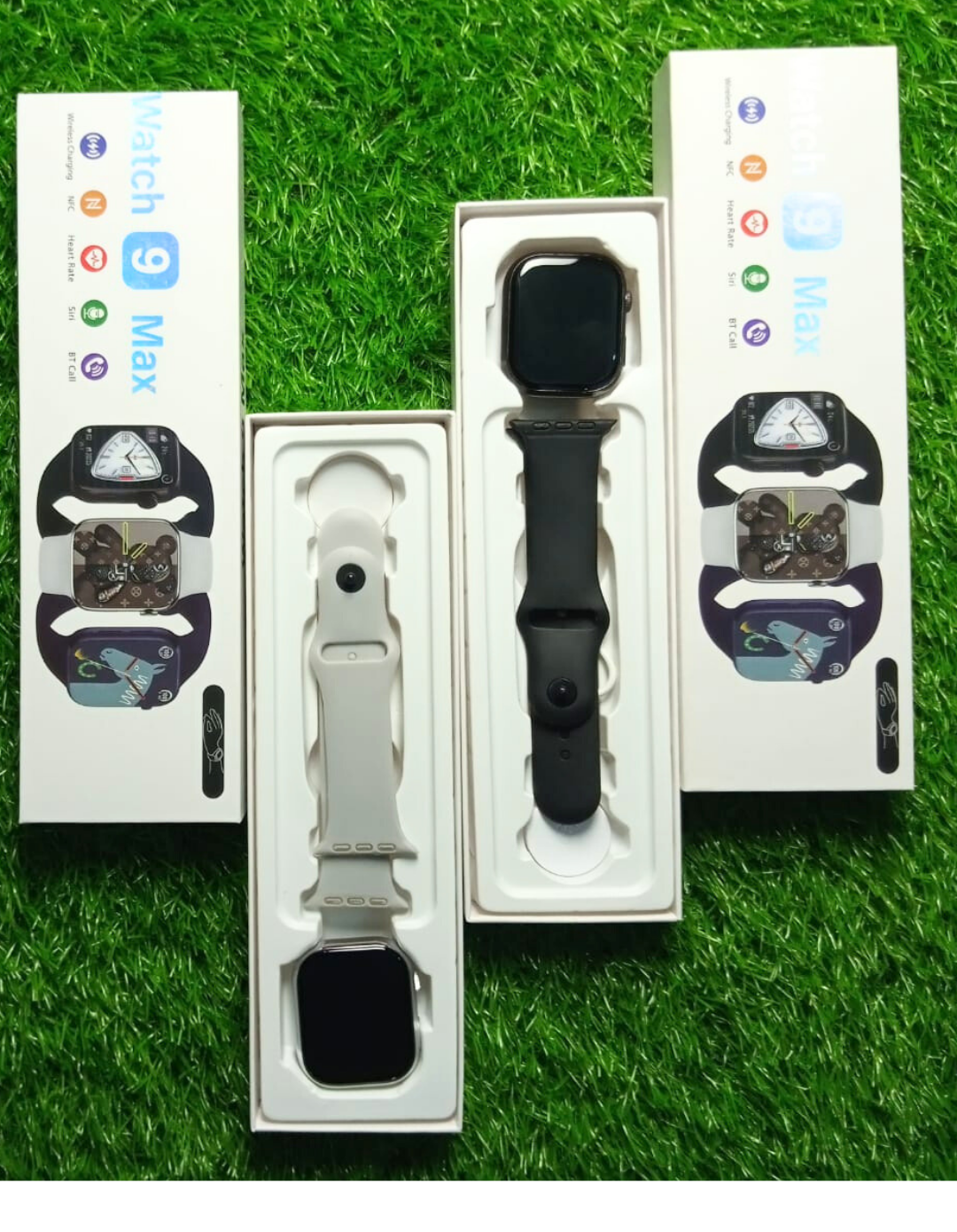 Watch 9 Max Smartwatch – Series 9 | Full Edge HD Display, Bluetooth Calling, Always-On Display, Built-in Games, Wireless Charging, Sports Modes