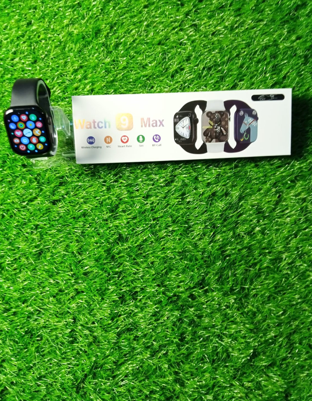Watch 9 Max Smartwatch – Series 9 | Full Edge HD Display, Bluetooth Calling, Always-On Display, Built-in Games, Wireless Charging, Sports Modes