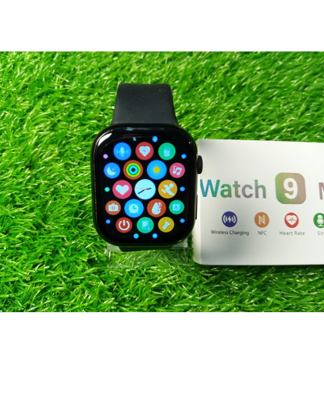 Watch 9 Max Smartwatch – Series 9 | Full Edge HD Display, Bluetooth Calling, Always-On Display, Built-in Games, Wireless Charging, Sports Modes