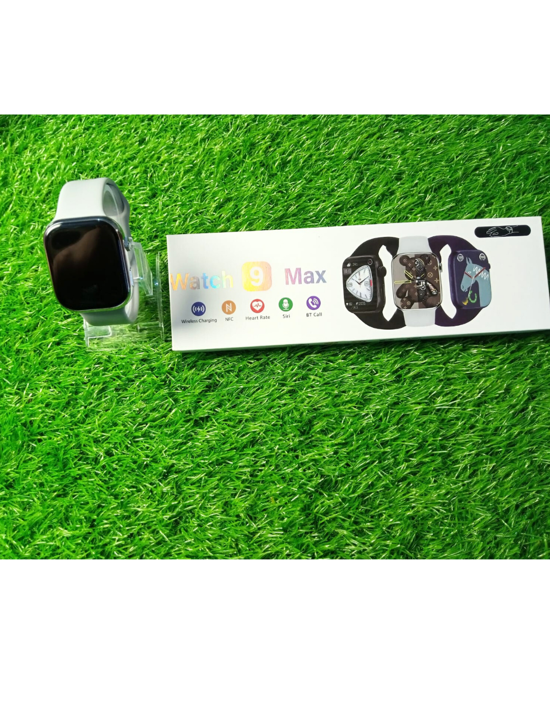 Watch 9 Max Smartwatch – Series 9 | Full Edge HD Display, Bluetooth Calling, Always-On Display, Built-in Games, Wireless Charging, Sports Modes
