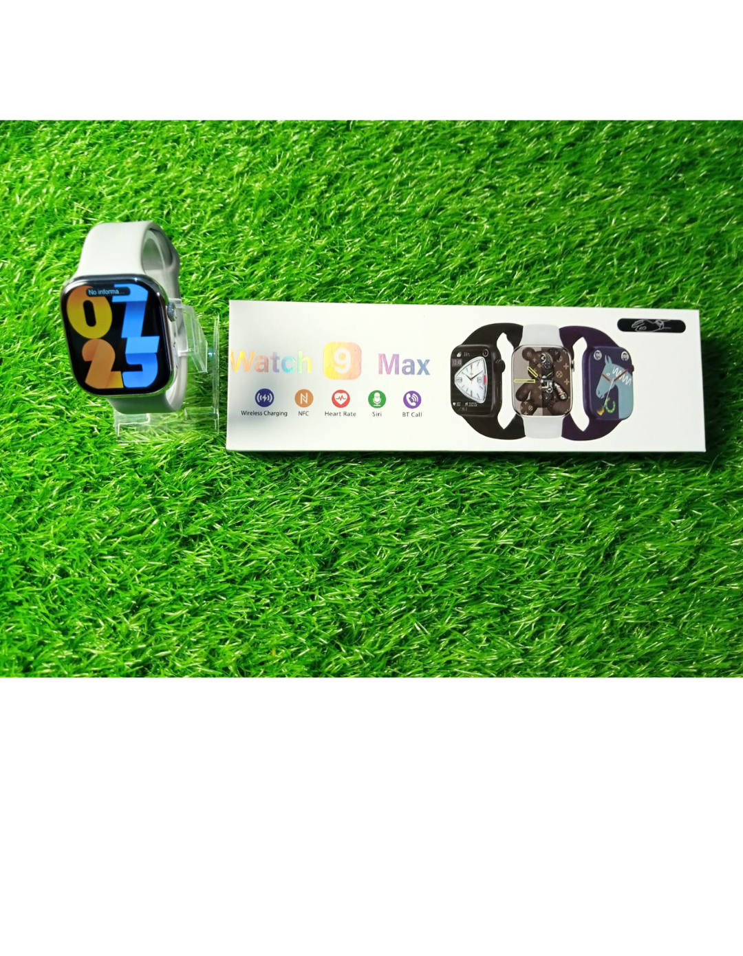 Watch 9 Max Smartwatch – Series 9 | Full Edge HD Display, Bluetooth Calling, Always-On Display, Built-in Games, Wireless Charging, Sports Modes