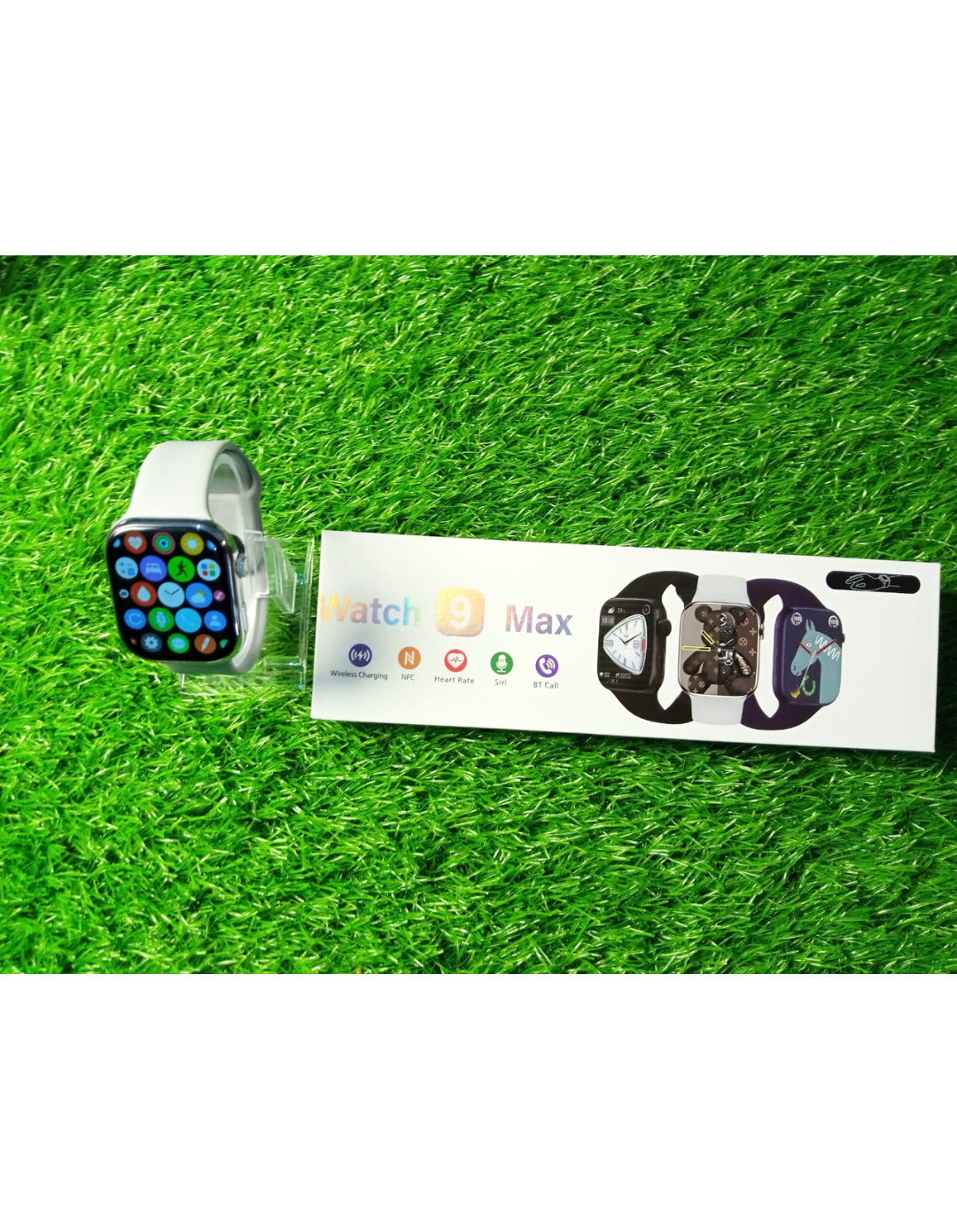 Watch 9 Max Smartwatch – Series 9 | Full Edge HD Display, Bluetooth Calling, Always-On Display, Built-in Games, Wireless Charging, Sports Modes