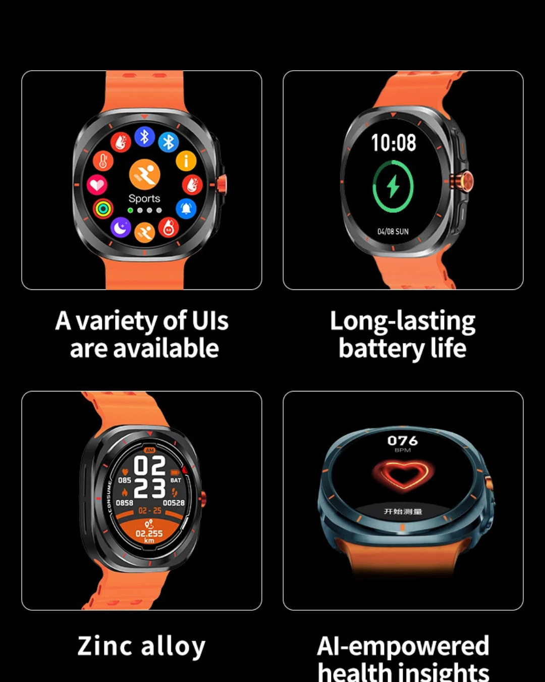 ⌚ LAXASFIT New GT7 Ultra 7-in-1 Smart Watch | 1.52” HD AMOLED | Bluetooth Calling | Fitness & Sports Tracker | Men & Women 🎁