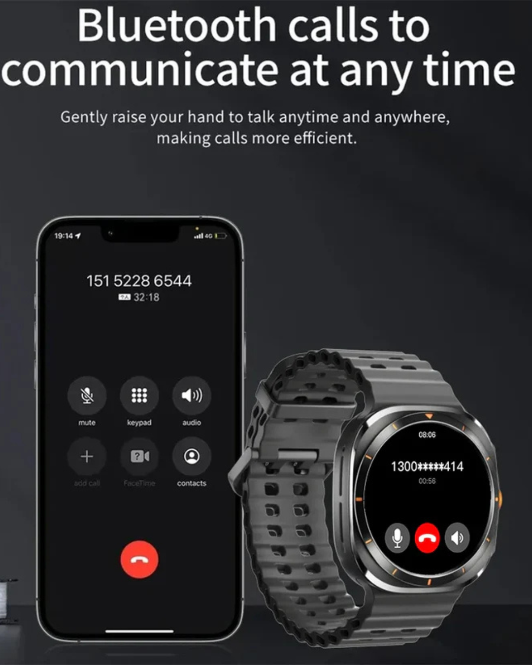 ⌚ LAXASFIT New GT7 Ultra 7-in-1 Smart Watch | 1.52” HD AMOLED | Bluetooth Calling | Fitness & Sports Tracker | Men & Women 🎁