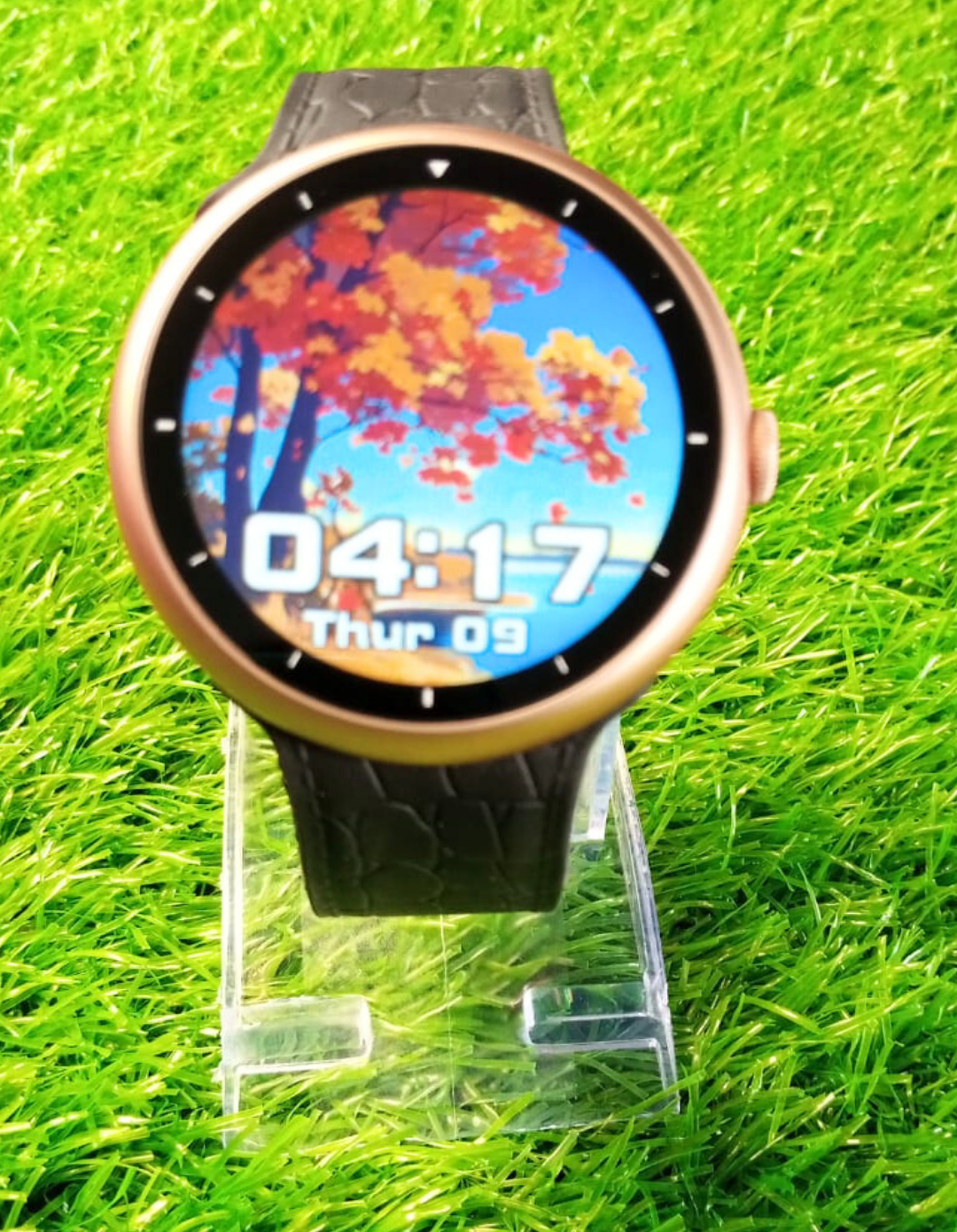 2025 V16 Pro Max Smart Watch | 7-in-1 Round Dial, Wireless Charging, BT Calling, Fitness Tracker (Golden Edition)