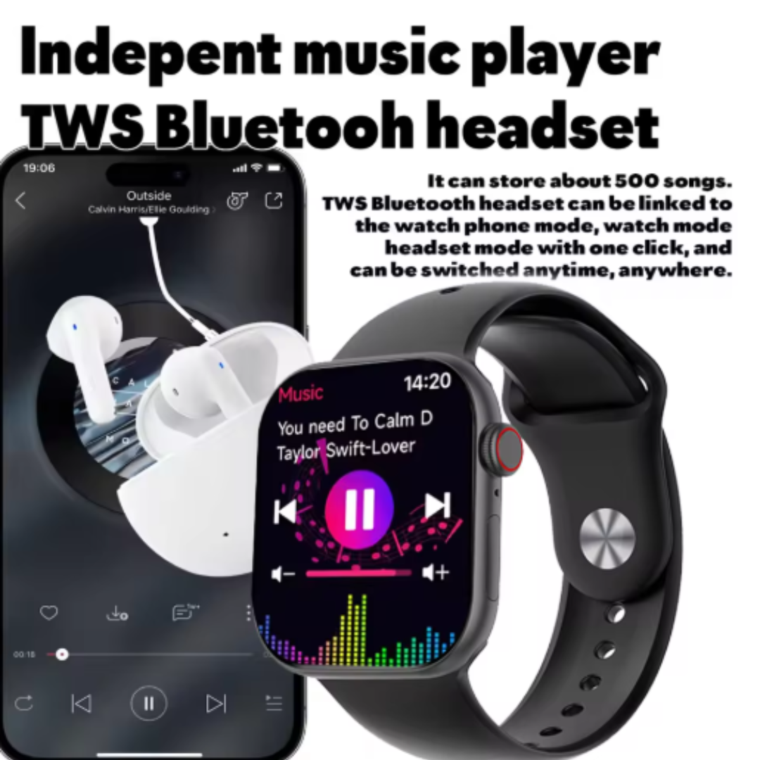 2025 New Series 10 Smartwatch With Apple logo 46mm HD AMOLED | 32GB ROM | Bluetooth Call | Music & GPS | Fitness Tracker