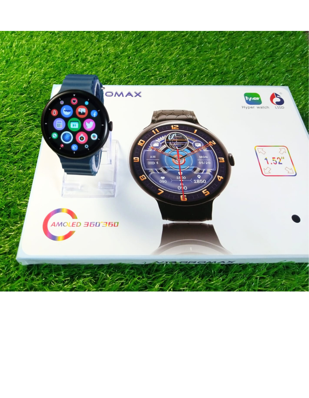 2025 V16 Pro Max Smart Watch | 7-in-1 Round Dial, Wireless Charging, BT Calling, Fitness Tracker (Golden Edition)