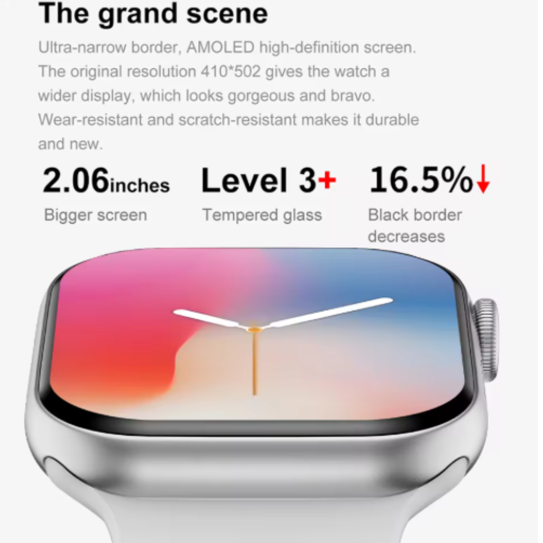 2025 New Series 10 Smartwatch With Apple logo 46mm HD AMOLED | 32GB ROM | Bluetooth Call | Music & GPS | Fitness Tracker