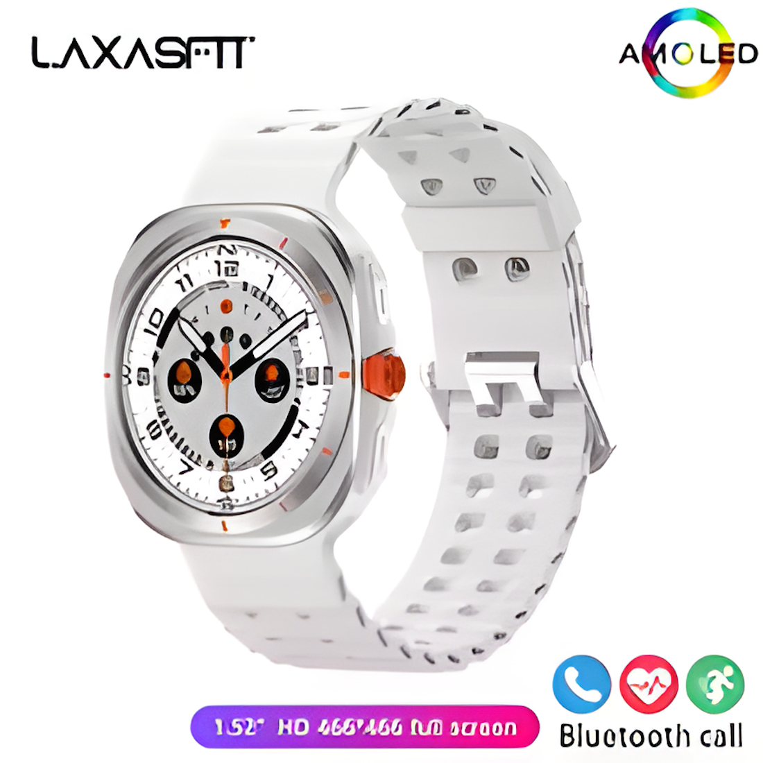 ⌚ LAXASFIT New GT7 Ultra 7-in-1 Smart Watch | 1.52” HD AMOLED | Bluetooth Calling | Fitness & Sports Tracker | Men & Women 🎁