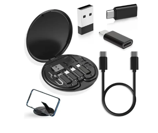 5-in-1 60W Fast Charging Data Cable Set – Multi-Functional Charging & Data Transfer Cable with 3-in-1 + 5-in-1 Adapters | Type-C, iPhone, Android Compatible