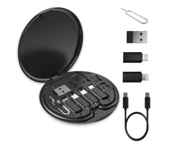 5-in-1 60W Fast Charging Data Cable Set – Multi-Functional Charging & Data Transfer Cable with 3-in-1 + 5-in-1 Adapters | Type-C, iPhone, Android Compatible