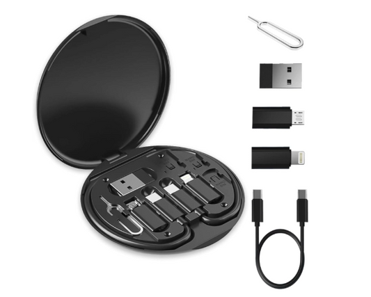 5-in-1 60W Fast Charging Data Cable Set – Multi-Functional Charging & Data Transfer Cable with 3-in-1 + 5-in-1 Adapters | Type-C, iPhone, Android Compatible