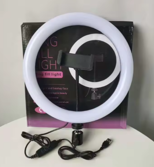 26cm Ring Light with 7ft Aluminium Tripod Stand & Mobile Holder | 3 Light Modes (White, Warm, Soft) | Adjustable Brightness | For TikTok, YouTube & Photography