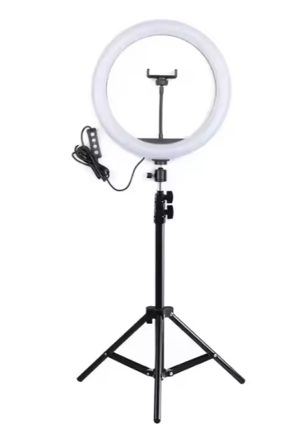 26cm Ring Light with 7ft Aluminium Tripod Stand & Mobile Holder | 3 Light Modes (White, Warm, Soft) | Adjustable Brightness | For TikTok, YouTube & Photography