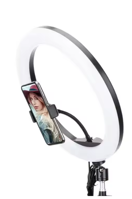 26cm Ring Light with 7ft Aluminium Tripod Stand & Mobile Holder | 3 Light Modes (White, Warm, Soft) | Adjustable Brightness | For TikTok, YouTube & Photography