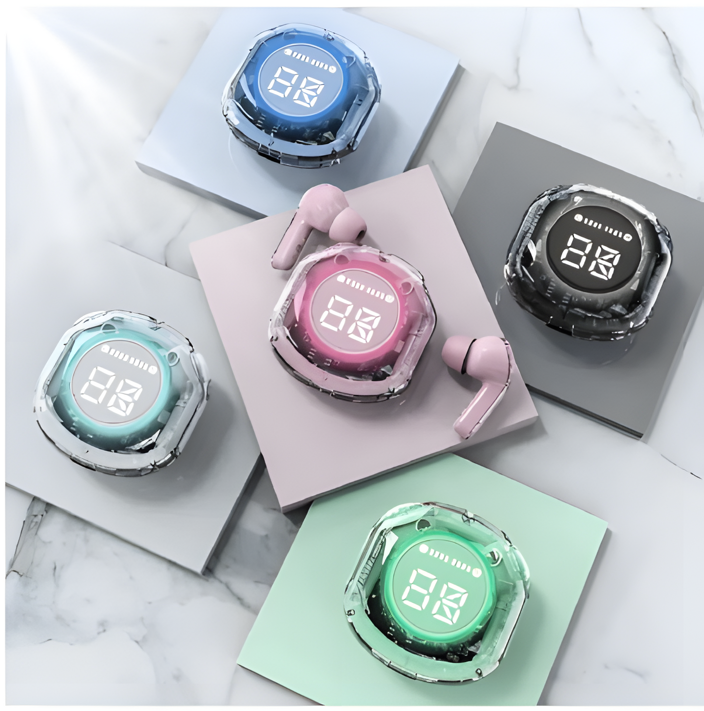 Transparent Crystal Air39 Tws Earphones (Available in many colours)