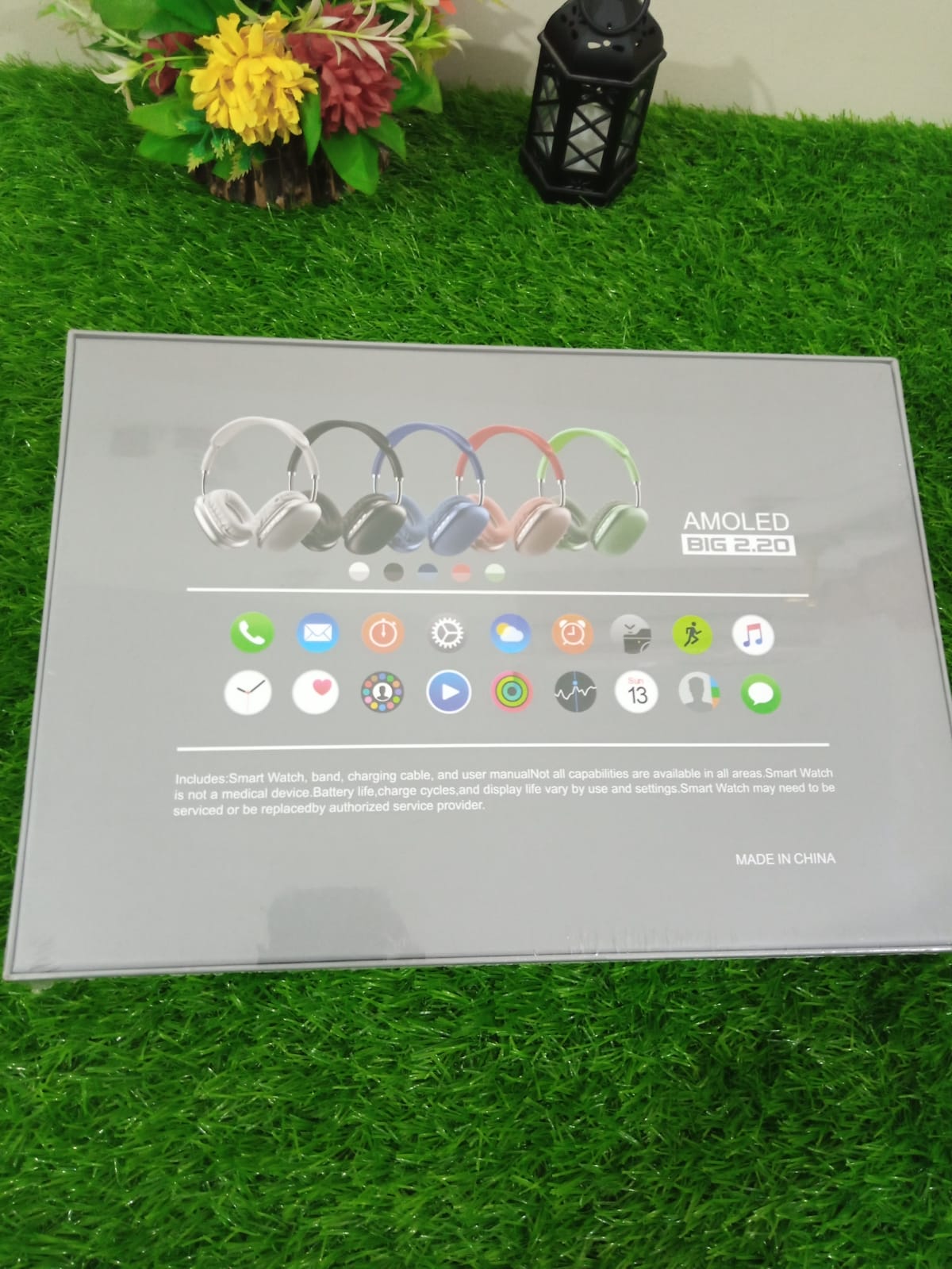Crown C6 Ultra Smart Watch Gift Box ⌚🎧 | Full HD Display, Fitness & Notifications 🔔 | Bonus P9 Wireless Headphones 🎶 + 2 Extra Straps 🎁 | Stylish & Affordable Smartwatch Combo Set