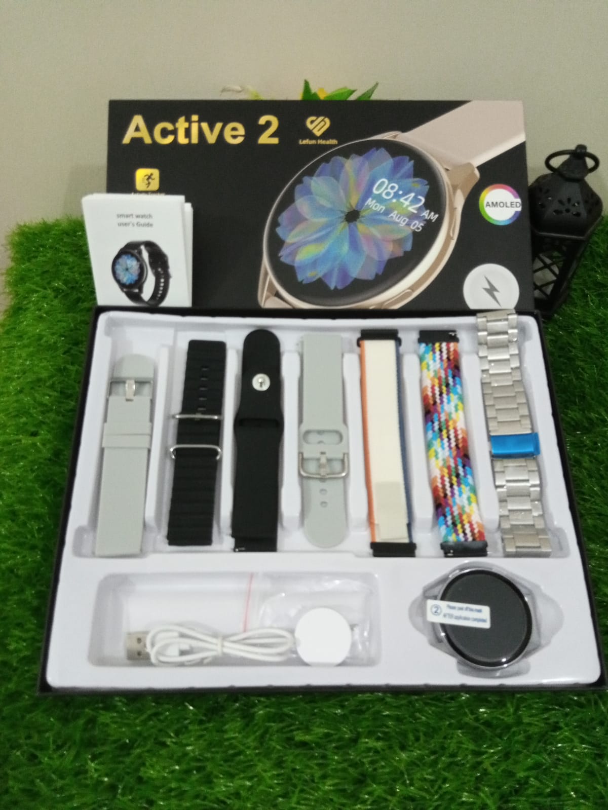 ACTIVE 2 7-in-1 Smartwatch ⌚ | Bluetooth Calling 📞 | Fitness Tracker 🏃 | Sleep & Health Monitoring 😴 | Waterproof IP67 🌧️ | Multi-Sports Mode ⏰ | Stylish Smart Watch for Men & Women 💖