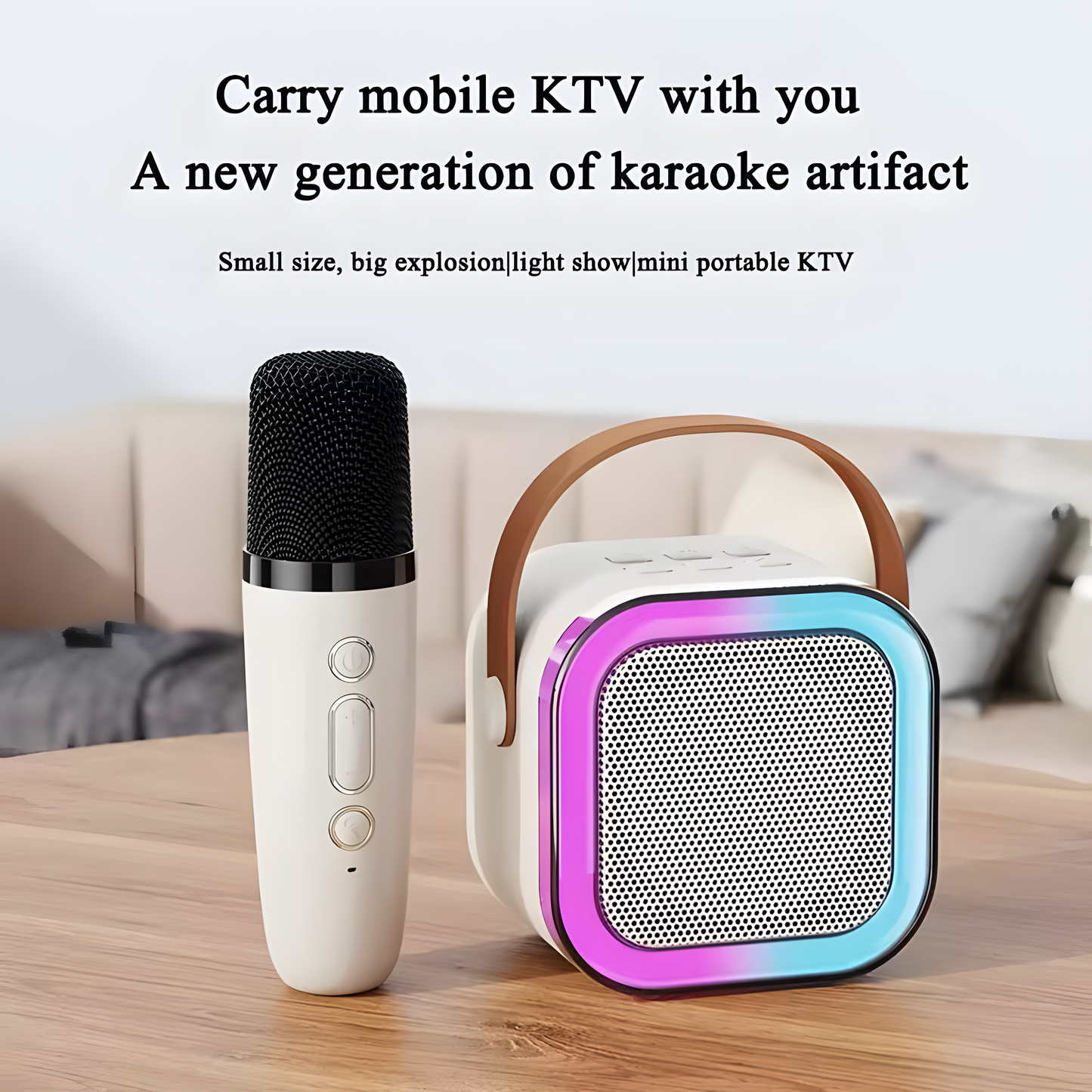 🎤 Portable Karaoke Bluetooth Speaker with Microphone 🎶 Family Party Wireless Speaker | CASUN NE50 | 5W Output, Built-in Mic, Memory Card Support
